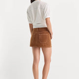 Good American | The Better Than Suede Mini Skirt - Cafe Clay
