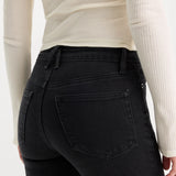Good American | Soft Tech Good Legs Crop Mini Boot Jean - Black