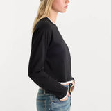 Good American | The Long Sleeve Layered Tee - Black