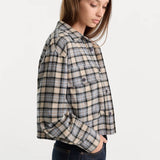 Good American | The Patch Pocket Shirt - Tan Plaid