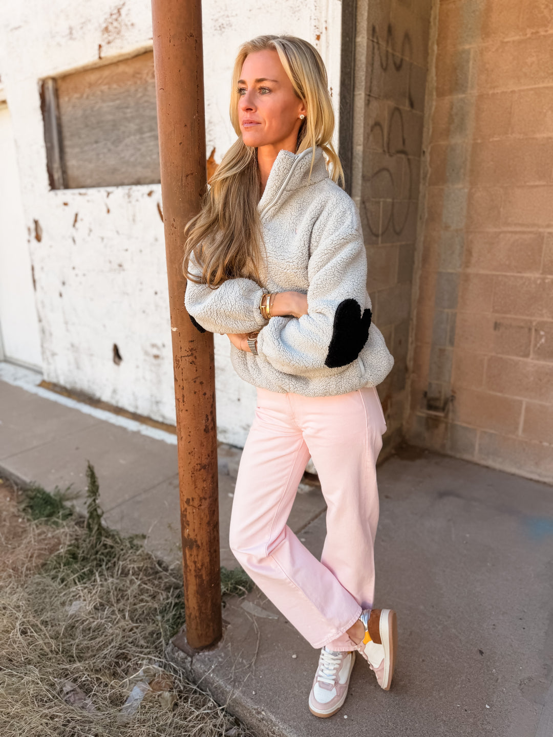 Kerri Rosenthal | Quarter Zip Coze Magoze - Light Gray