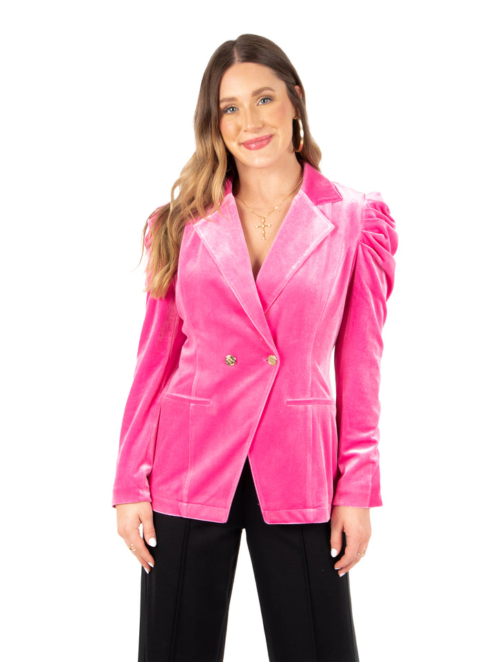 Emily McCarthy | Bradshaw Blazer - Fuchsia Fedora