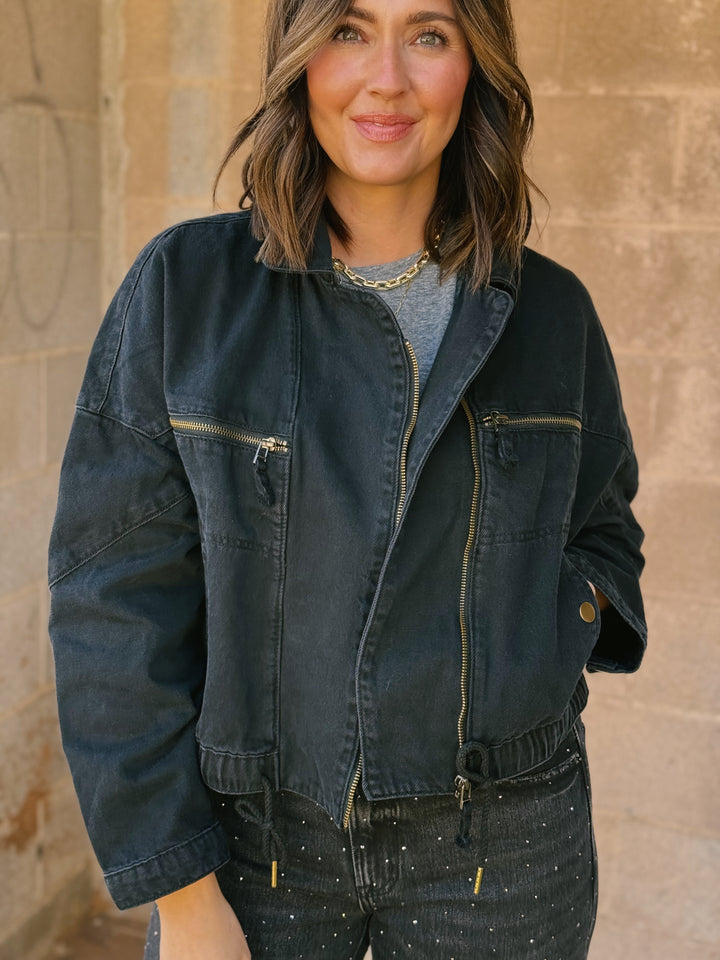 Aila Moto Jacket - Black