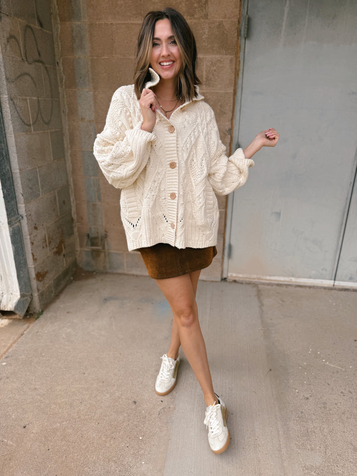 Stash Skirt High Rise Mini - Cognac