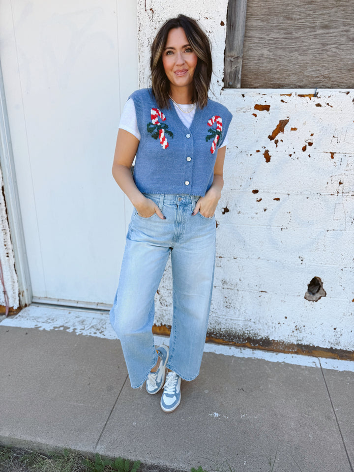 Free People | Be Merry Sweater - Blissful Blue Combo