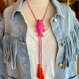 Rahya Jewelry Design | Fish Bolo - Fuschia with Bubblegum Pink & Orange