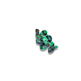 Solar Eclipse | Hand-Painted Mini Cat Claw Hair Clip - Green Snake