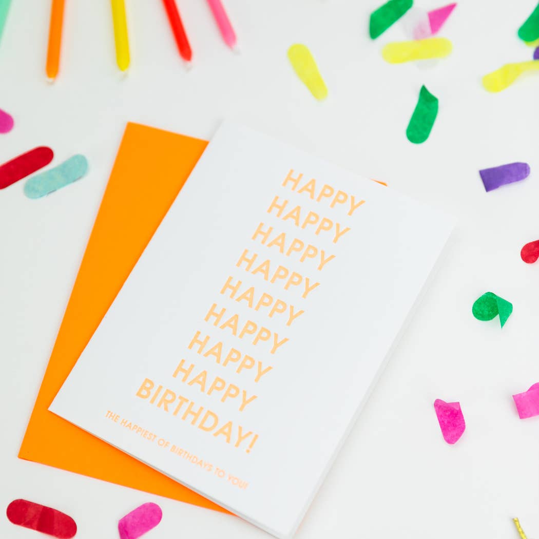 Happiest of Birthdays To You - Birthday - Letterpress Card
