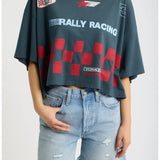 Daydreamer | Yonkers Speedway Cropped OS Tee -Vintage Black
