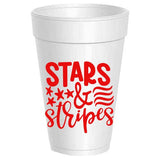 Sassy Cups | Stars and Stripes Styrofoam Cups - 10 pack