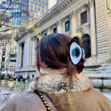Solar Eclipse | Hand-painted Evil Eye Claw Hair Clip