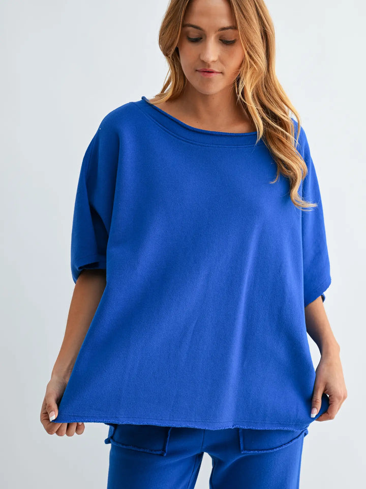 Mono B | Malibu Vintage Dolman Top - Deep Indigo