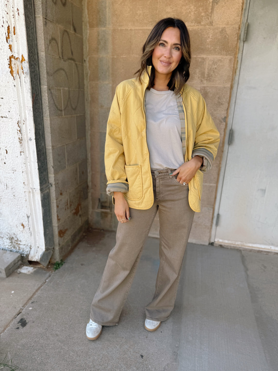 BLACK FRIDAY -AG Jean | Adria - Sulfur Taupe Grey