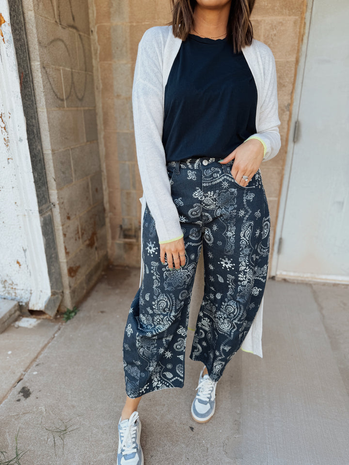 We The Free | Good Luck Printed Barrel - Navy Bandana