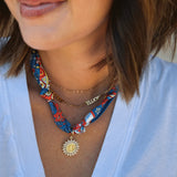 Pave Saint Scarf Necklace