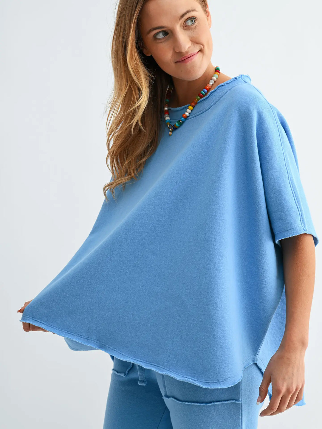 Mono B | Malibu Vintage Dolman Top - Denim Drift