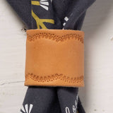 Jenni Earle | Leather Bandana Slide - Arched - Scarf Ring