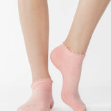 Pointe Studio | Women's Happy Full Foot Grip Sock - Coral