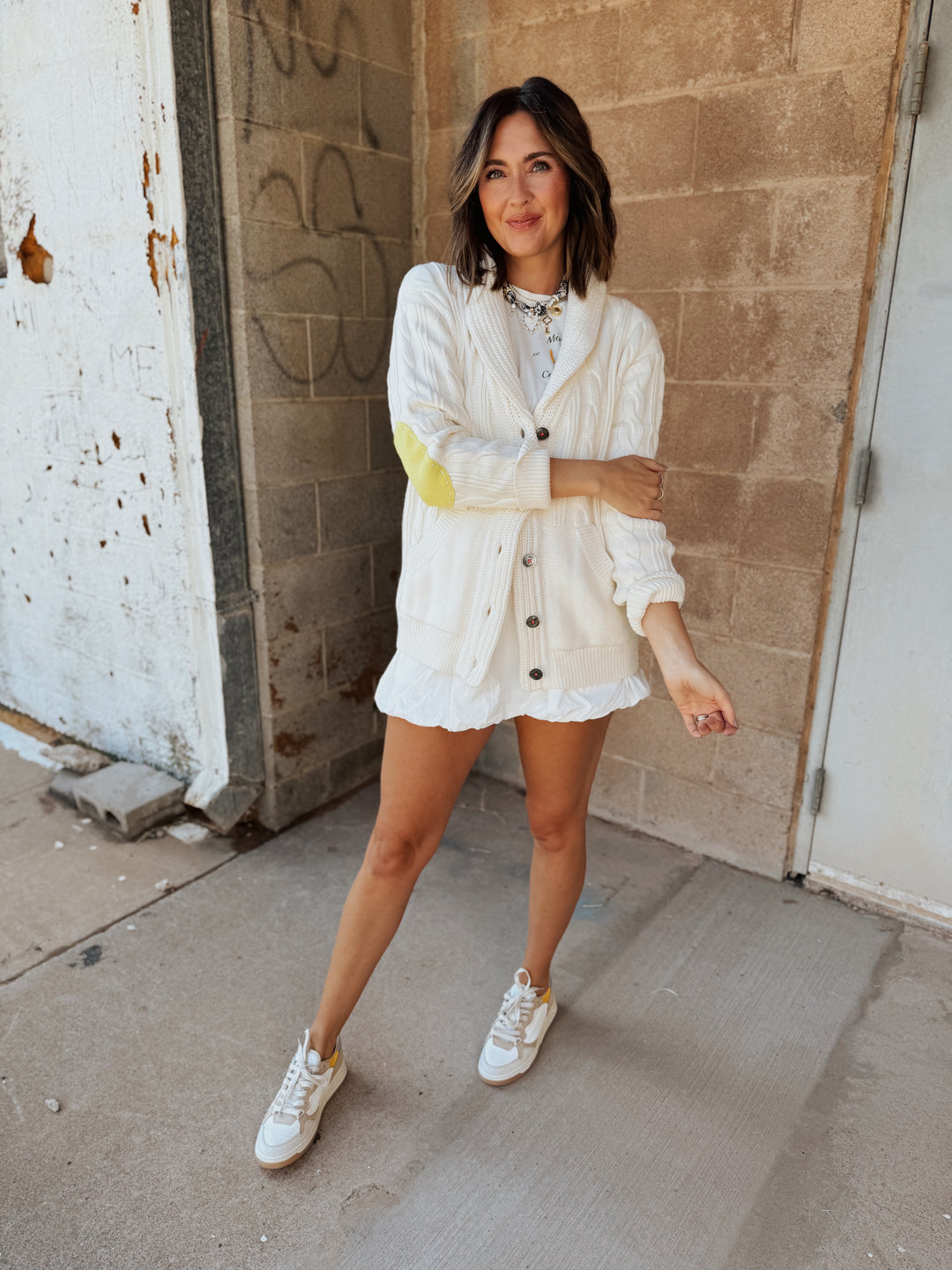 Kerri Rosenthal | Shawl Collar Helen Imperfect Heart Cardigan - Natural
