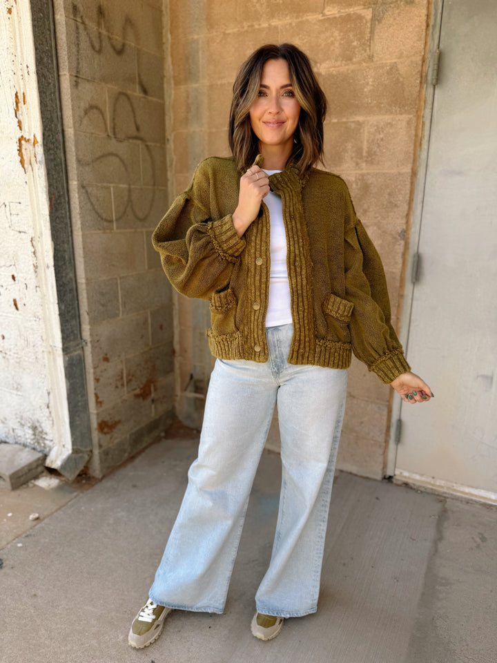 We The Free | Cute In this Cardi - Fir Green
