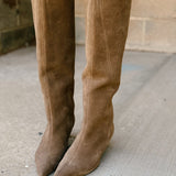 Free People | Kiki Kitten Heel Boot - Tan Suede