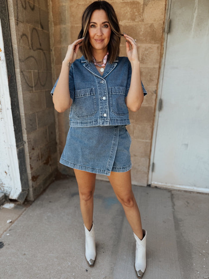 Boxy Denim Shirt