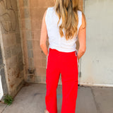 Pistola | Sabrina Curved Utility Pant - Maraschino