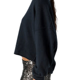 Free People | See Me V-Neck Pullover- Black