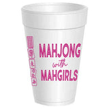 Sassy Cups | Mahjong with Mahgirls Styrofoam Cups- 10 pack