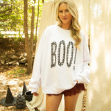 Friday + Saturday | Boo Polka Dot Mockneck - Grey