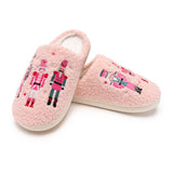 Living Royal | Indoor / Outdoor Slippers - Holiday - Nutcrackers - Pink