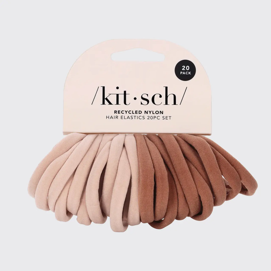 Kitsch | Nylon Elastics 20 pc Set | Blush