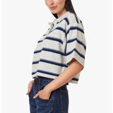 Habitual | Striped Rugby Polo Sweater - Heather Grey