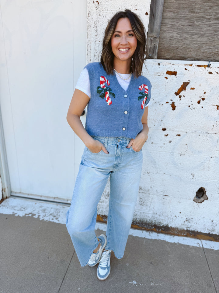 Free People | Be Merry Sweater - Blissful Blue Combo