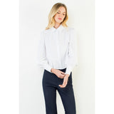 THML | Button Up Long Sleeve Top - White