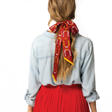 Jenni Earle | Silk Twilly Scarf - “Giddy Up”- Neck & Hair Scarf