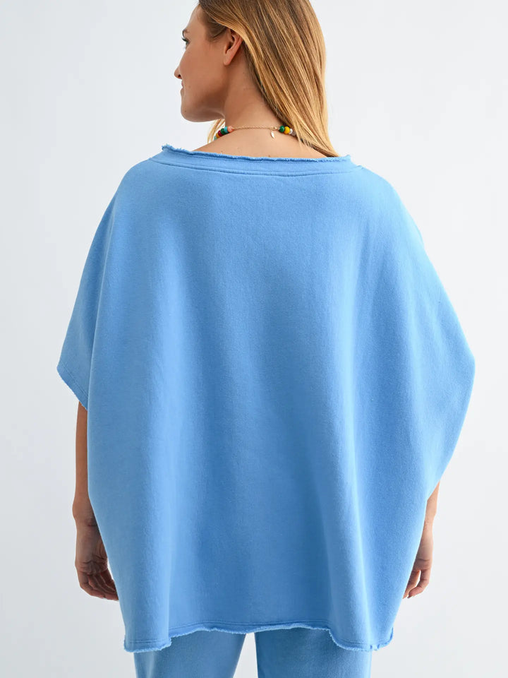 Mono B | Malibu Vintage Dolman Top - Denim Drift