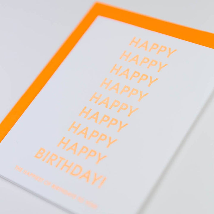 Happiest of Birthdays To You - Birthday - Letterpress Card