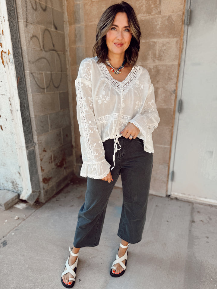 Free People | Sweet Love Blouse - Egret