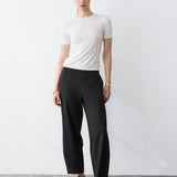 Ripley Rader | Ponte Knit Barrel Pant - Black