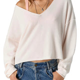 Free People | See Me V-Neck Pullover- Ballet Slipper