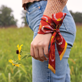 Jenni Earle | Silk Twilly Scarf - “Giddy Up”- Neck & Hair Scarf