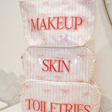 Makeup - Pink Ribbons Clear Coat Bag