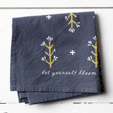 Jenni Earle | Heritage cotton bandana - “Let Yourself Bloom”