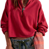 Free People | Celeste Quarterzip - Salsa