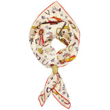 Jenni Earle | Silk Scarf - Word Jumble - Square Neck & Hair Scarf