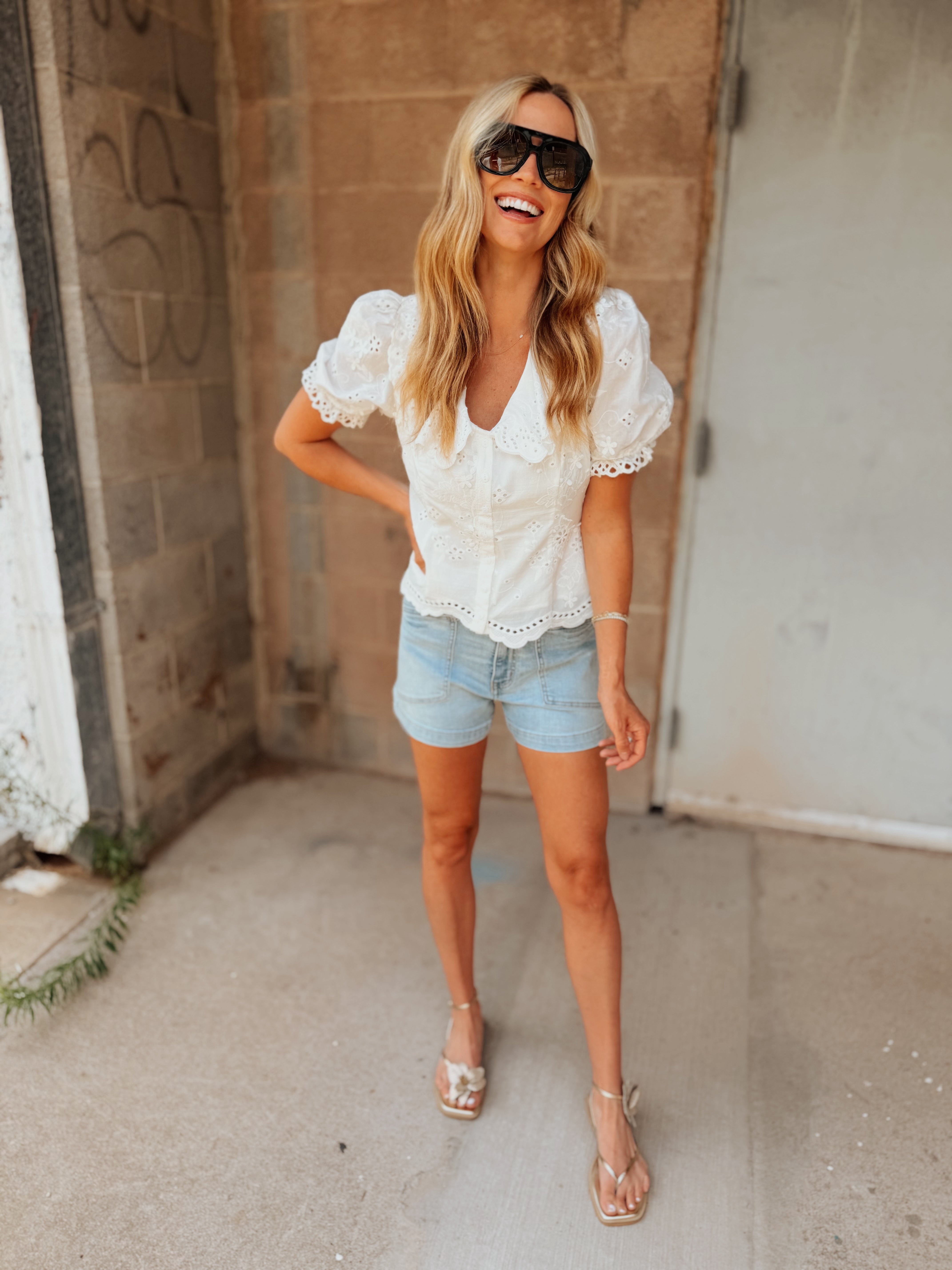 Daze | Valley Girl Short High Rise Patch Pocket- RomCom