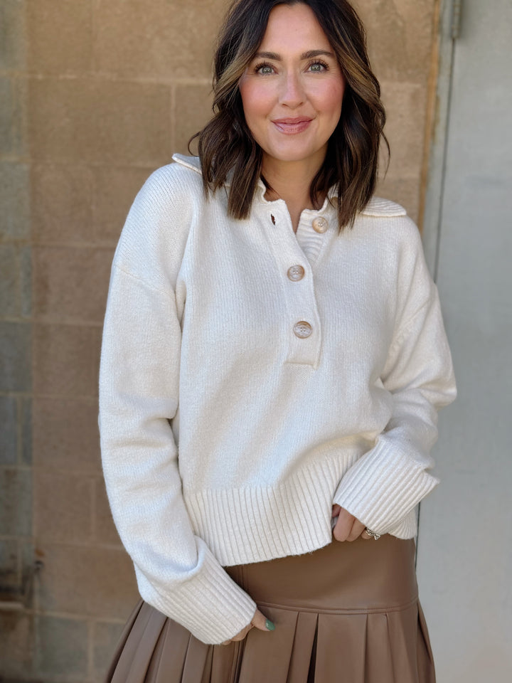 Free People | Trading Up Polo - Ivory