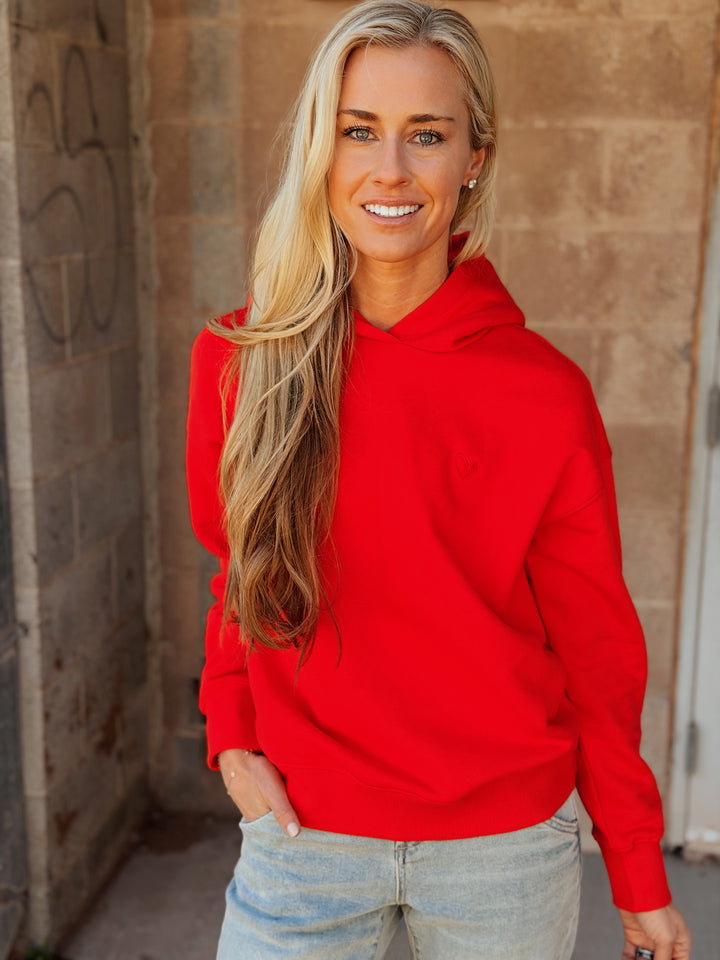 Kerri Rosenthal | Boyfriend Love Guard Hoodie - Luv Note Red