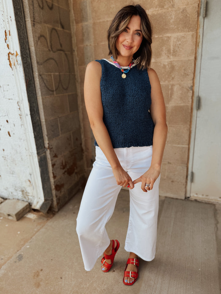 Free People | Sicily Sweater Shell - Dark Denim Combo